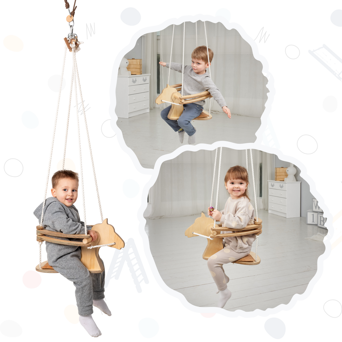 "Tot" Horse Rope Swing - Premium Toys from Tailored Gents, Tots 'N Paws - Just $73.56! Shop now at Tailored Gents, Tots 'N Paws