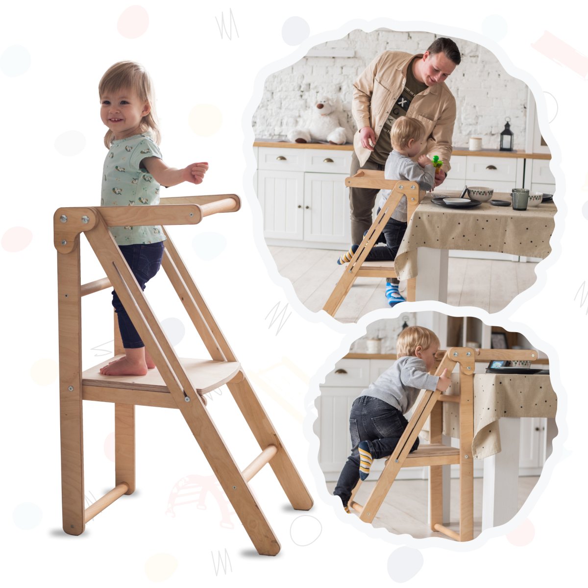 Wooden Kitchen Helper for Preschool - Chocolate - Premium Kitchen Helper Tower from Tailored Gents, Tots 'N Paws - Just $103.38! Shop now at Tailored Gents, Tots 'N Paws