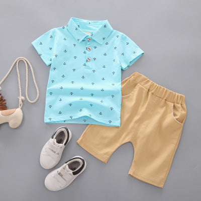 Anchor Printed Tot Set - Premium Tot Apparel from Tailored Gents, Tots 'N Paws - Just $17! Shop now at Tailored Gents, Tots 'N Paws