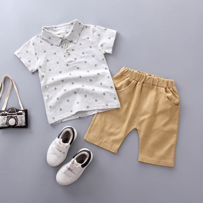 Anchor Printed Tot Set - Premium Tot Apparel from Tailored Gents, Tots 'N Paws - Just $17! Shop now at Tailored Gents, Tots 'N Paws