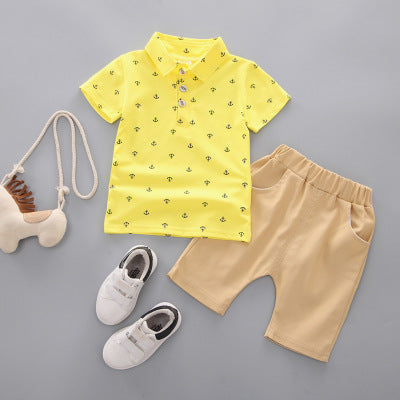 Anchor Printed Tot Set - Premium Tot Apparel from Tailored Gents, Tots 'N Paws - Just $17! Shop now at Tailored Gents, Tots 'N Paws