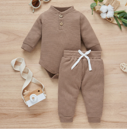 Tot 2Pcs Suit Long Sleeve Romper - Premium Tot Apparel from Tailored Gents, Tots 'N Paws - Just $41! Shop now at Tailored Gents, Tots 'N Paws