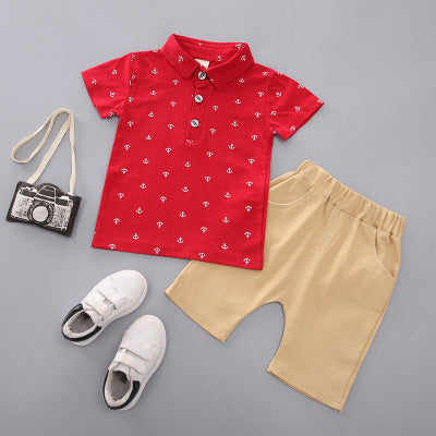 Anchor Printed Tot Set - Premium Tot Apparel from Tailored Gents, Tots 'N Paws - Just $17! Shop now at Tailored Gents, Tots 'N Paws