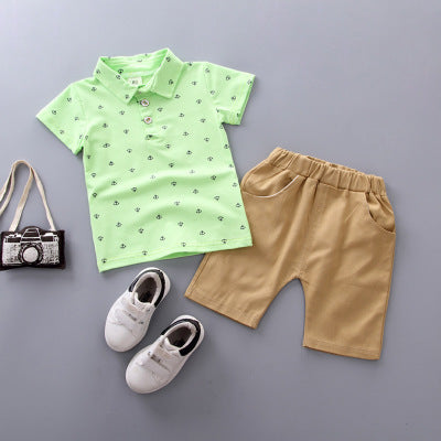 Anchor Printed Tot Set - Premium Tot Apparel from Tailored Gents, Tots 'N Paws - Just $17! Shop now at Tailored Gents, Tots 'N Paws