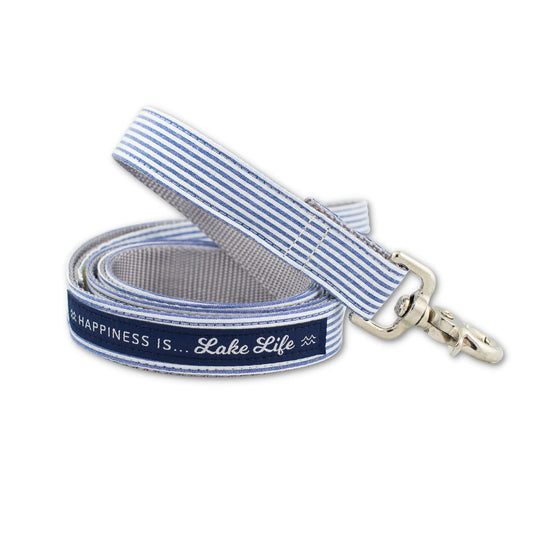 "Paws" Lake Life Striped Leash - Premium "Paws" Leash from Tailored Gents, Tots 'N Paws - Just $25.50! Shop now at Tailored Gents, Tots 'N Paws