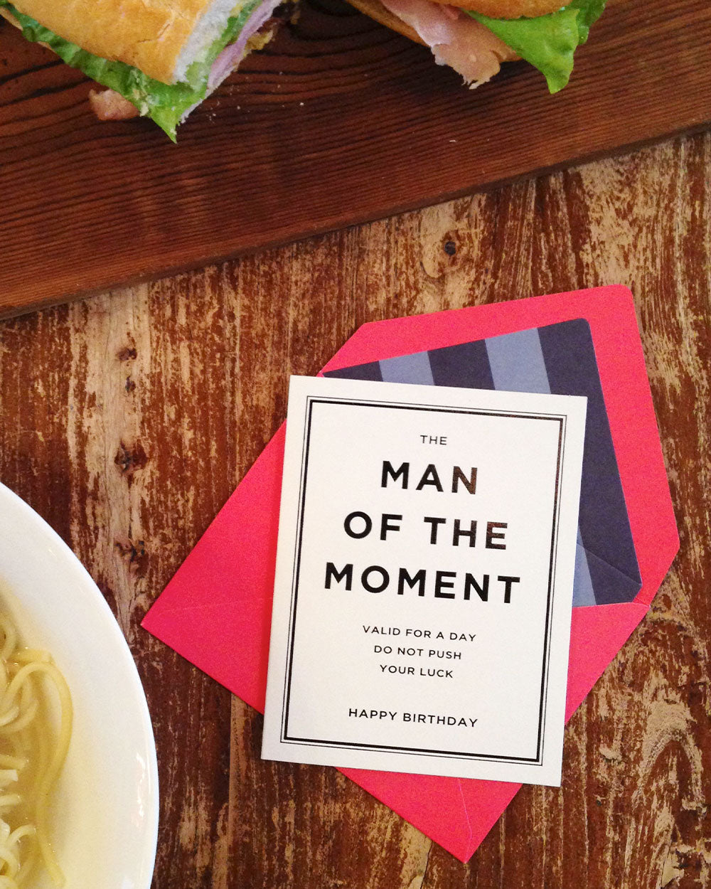 "Man Of The Moment" Greeting Card - Premium Greeting Card from Tailored Gents, Tots 'N Paws - Just $7.67! Shop now at Tailored Gents, Tots 'N Paws