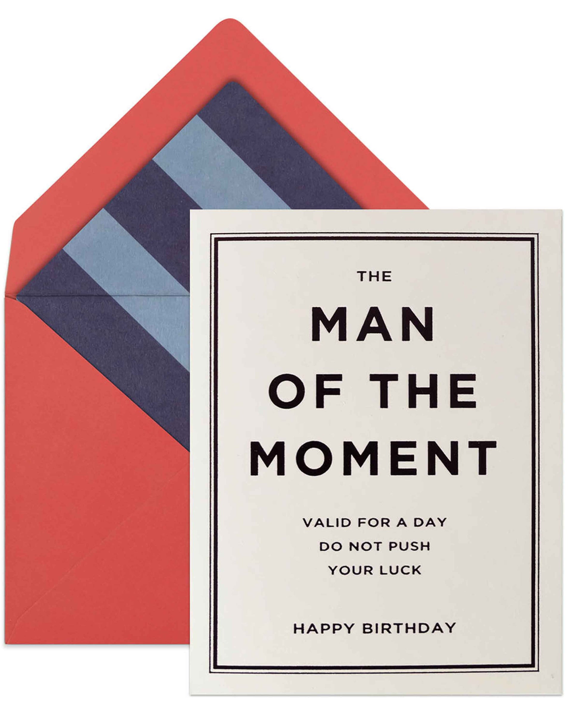 "Man Of The Moment" Greeting Card - Premium Greeting Card from Tailored Gents, Tots 'N Paws - Just $7.67! Shop now at Tailored Gents, Tots 'N Paws