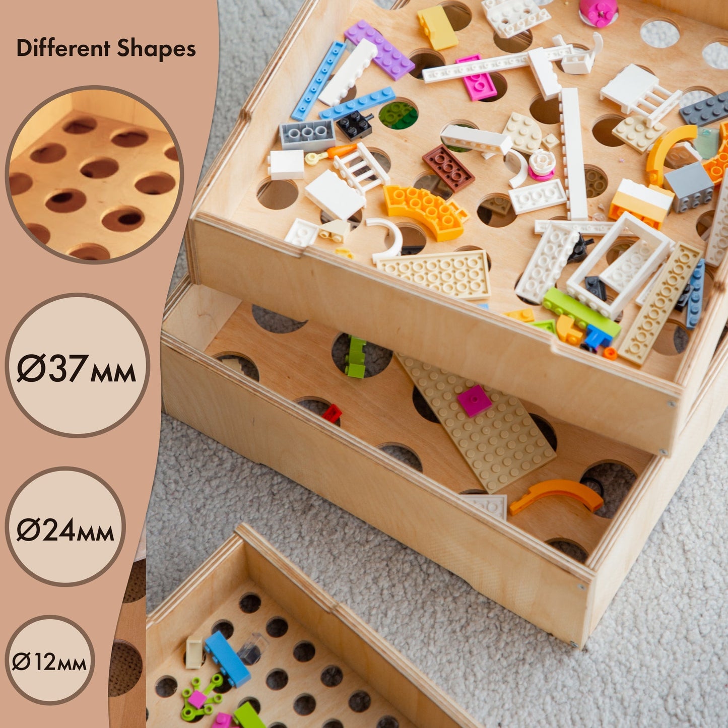 Wooden storage/sorter for constructor - Premium Lego Storage from Tailored Gents, Tots 'N Paws - Just $78.53! Shop now at Tailored Gents, Tots 'N Paws