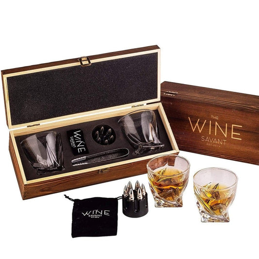 Whiskey Stones Set Box - Premium Barware Set from Tailored Gents, Tots 'N Paws - Just $43.14! Shop now at Tailored Gents, Tots 'N Paws