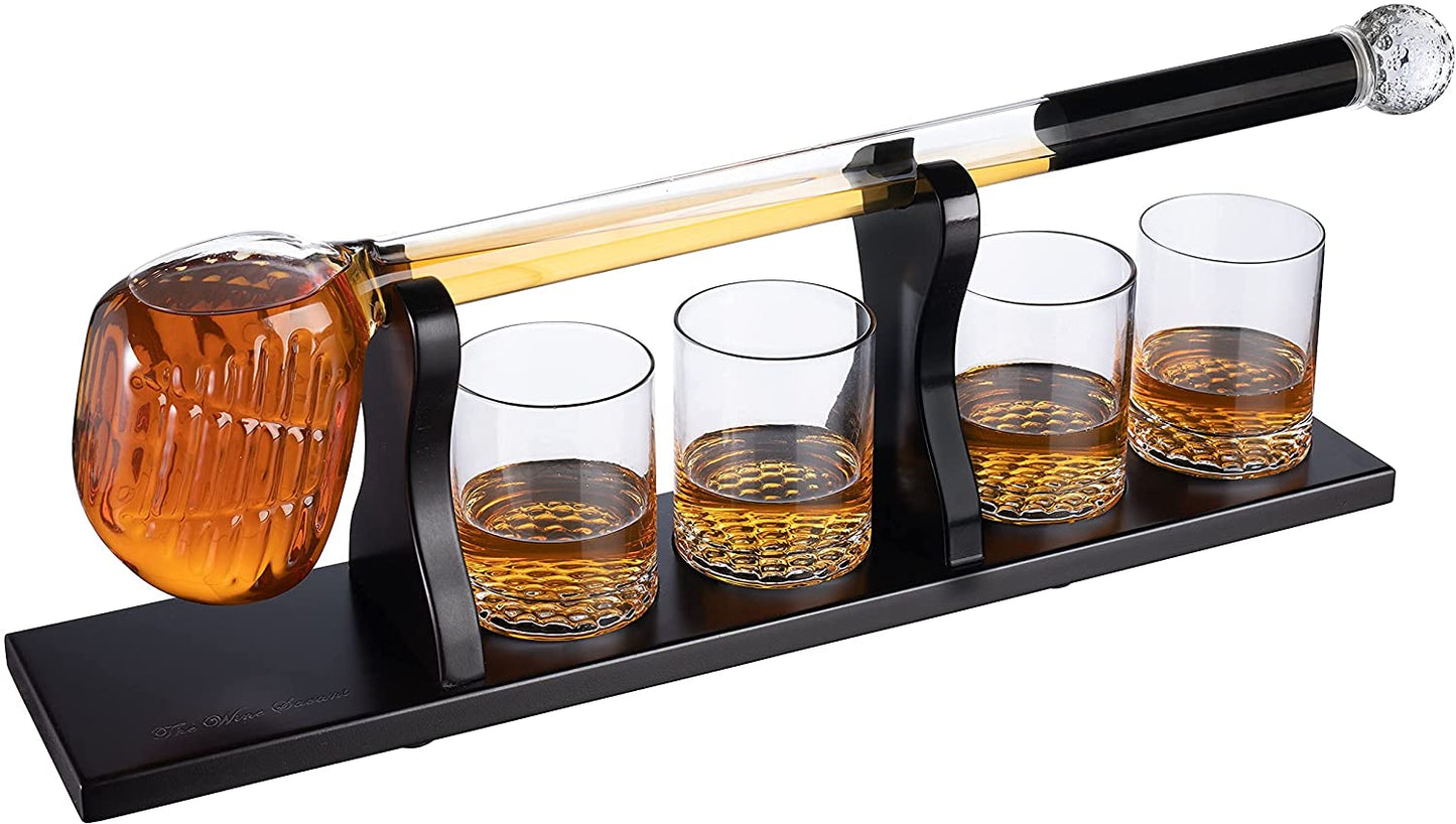 Golf Whiskey Decanter & Liquor Glass Set - Premium Decanters from Tailored Gents, Tots 'N Paws - Just $134.94! Shop now at Tailored Gents, Tots 'N Paws